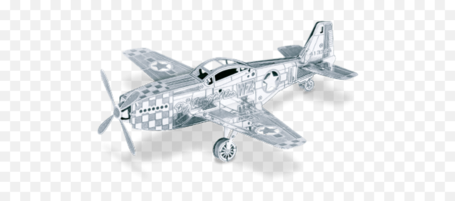 Plane Emoji Png - Metal Earth P51 Mustang Diy Metal Model Metal Earth Ww2,Plane Emoji Png