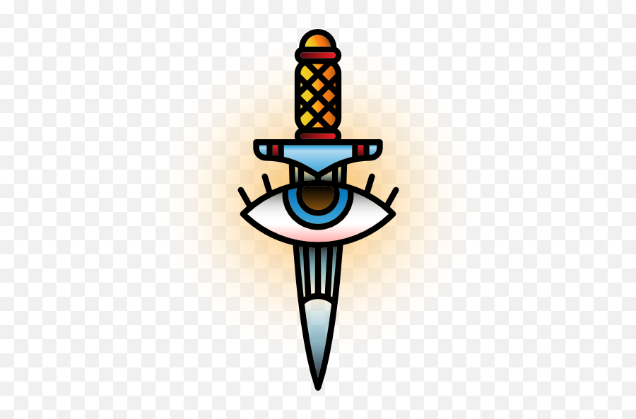 Knife - Old School Dagger Png,Knife Tattoo Png