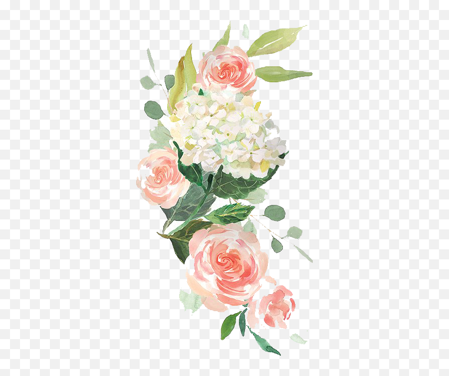 Transparent Background Watercolor Flower Png - Transparent Background Watercolour Flowers Png,Watercolor Floral Png