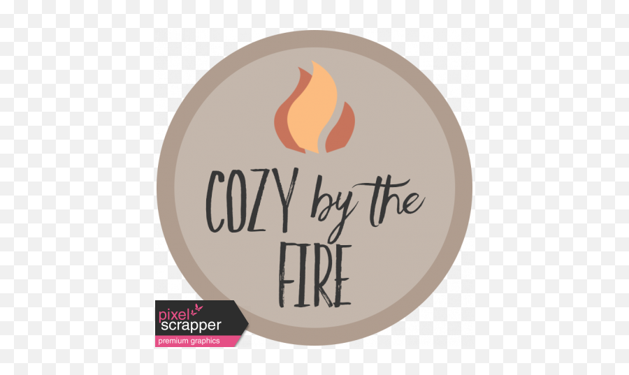 Cozy By The Fire Word Art Circle Graphic Brooke Gazarek - Calligraphy Png,Flame Circle Png