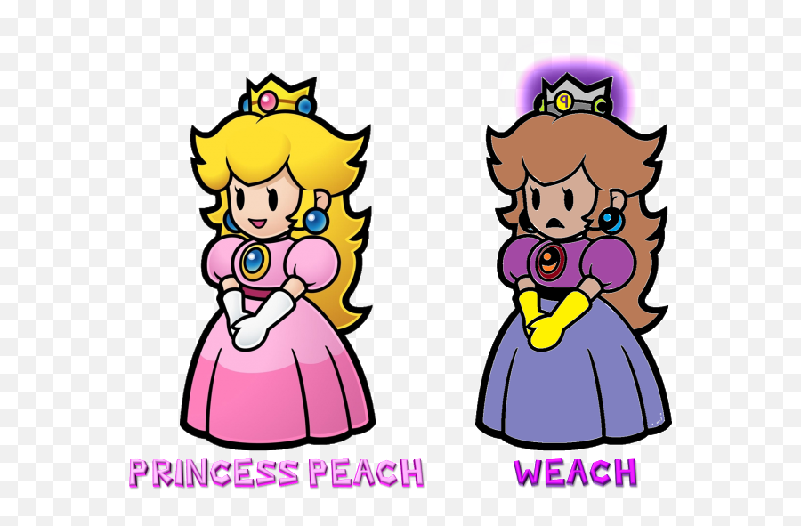 Download Weach - Old School Princess Peach Full Size Png Peach Paper Mario,Princess Peach Png