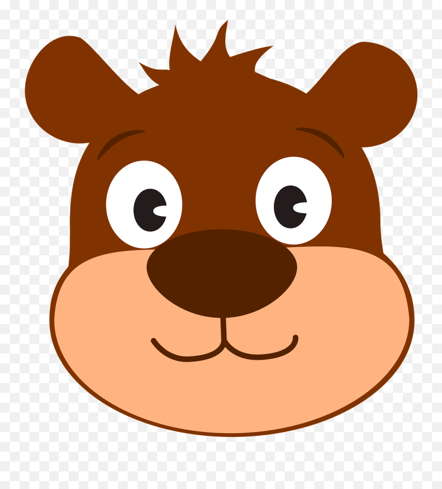 Bear Cartoon Hair - Free Vector Graphic On Pixabay Clipart Bear Face Png,Cartoon Hair Png