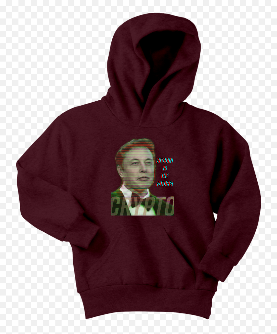 Elon Musk Bitcoin Is The Future Youth Hoodie - Shirt Full Hooded Png,Elon Musk Png