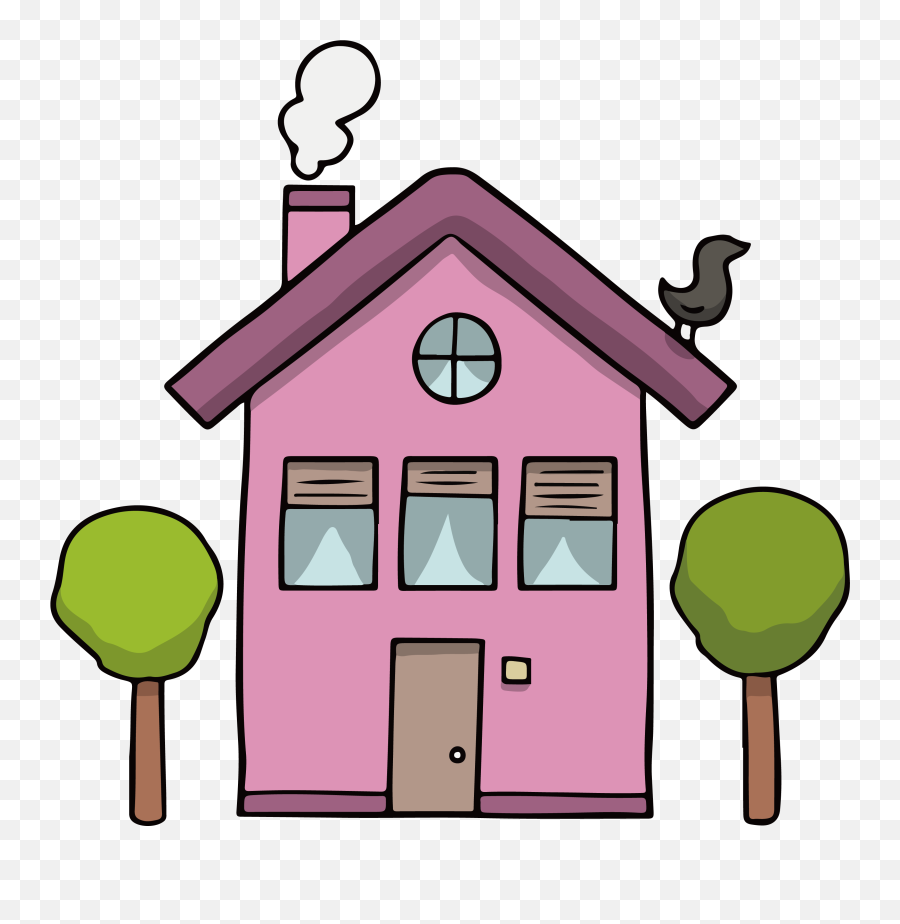 Lovely Purple Transprent Png - Little House Cartoon Clipart Cartoon Purple House Clipart,Cartoon House Png