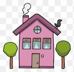 Lovely Purple Transprent Png - Little House Cartoon Clipart