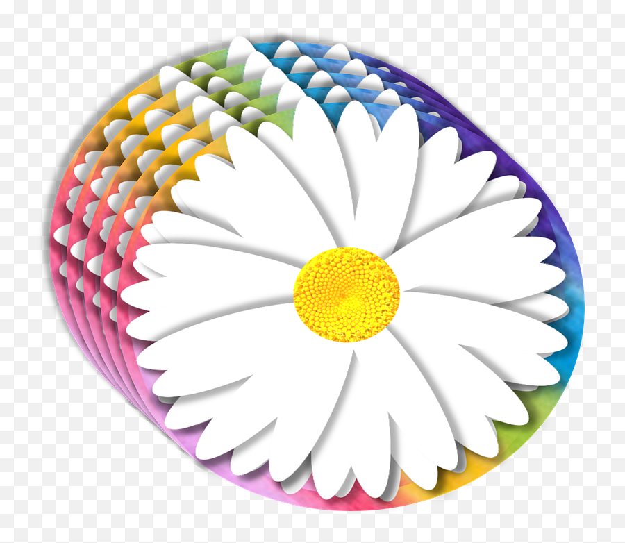 Daisy 3d Element - Free Image On Pixabay Color Symbolism Png,Rainbow Background Png
