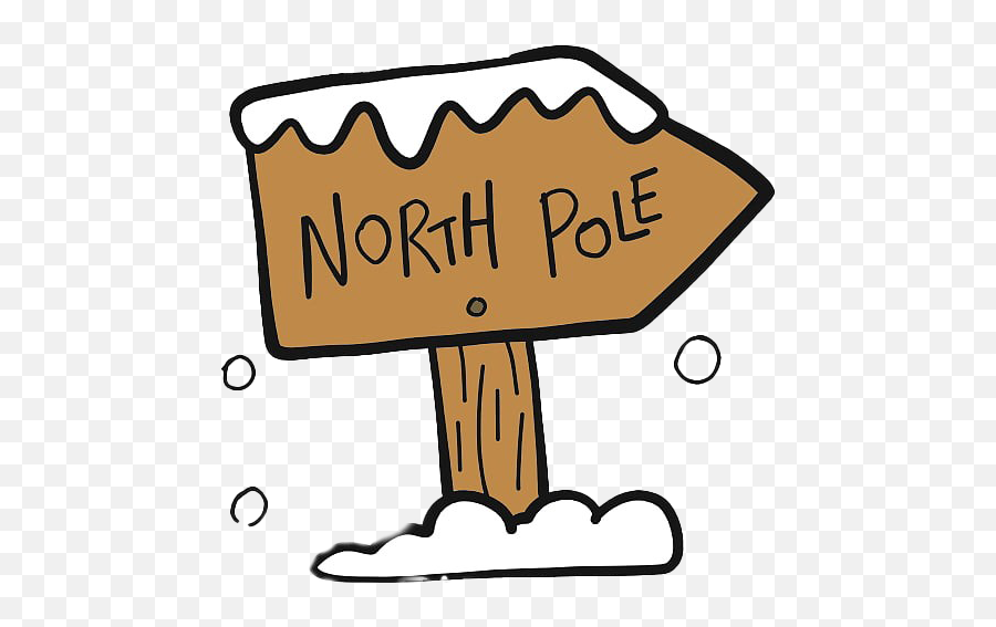 North Pole Sign Png Clipart - Clip Art Black And White North Pole,North Pole Png