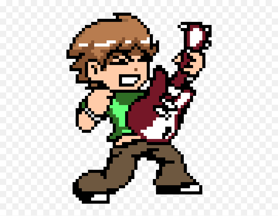 Scott Pilgrim Pixel Art Maker - Pixel Art Minecraft Anime Png,Pilgrim Png