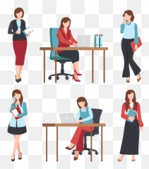 People Office Job - Sitting Png,Office People Png