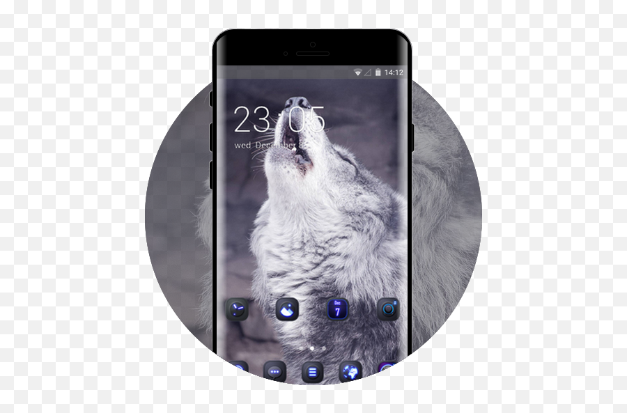 Howling Wolf Free Android Theme - Camera Phone Png,Howling Wolf Icon