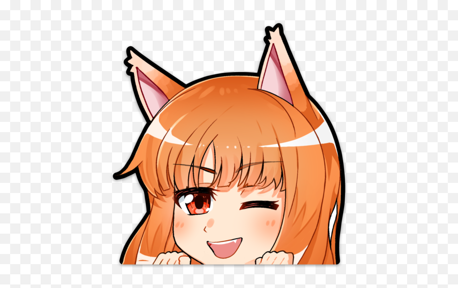 Holo Sticker - Happy Png,Anime Face Icon