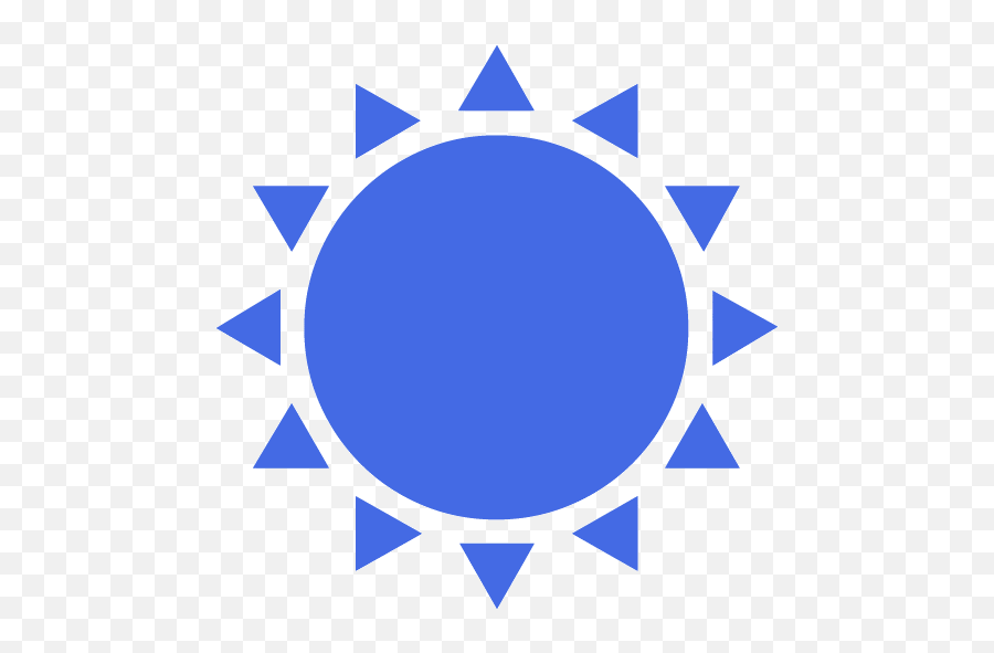 Royal Blue Sun 6 Icon - Free Royal Blue Sun Icons Red Sun Icon Png,Sun Icon Vector Png