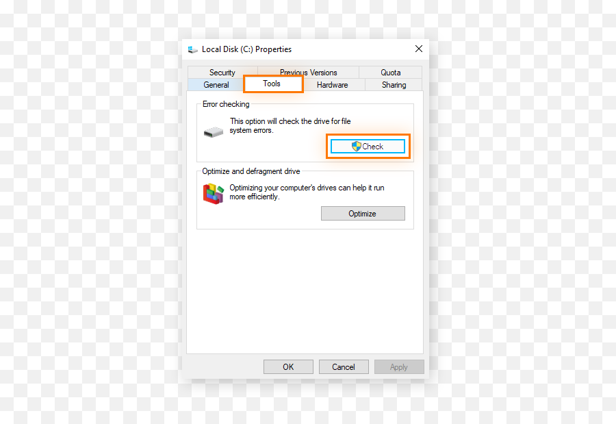 How To Use Chkdsk Scan U0026 Fix Windows Hard Drive Avast - Dot Png,Windows Xp Start Menu Icon