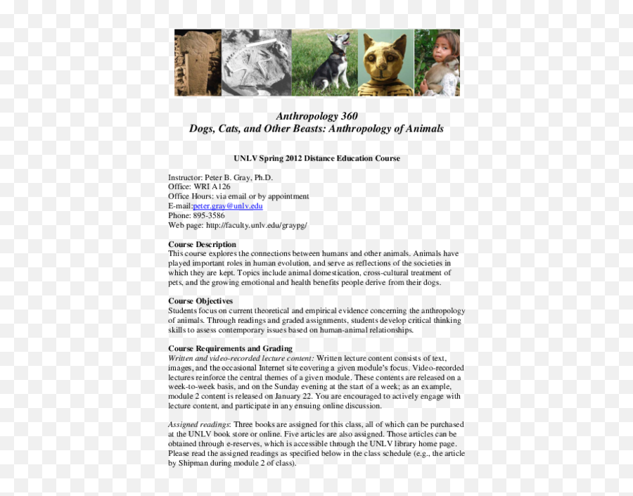 Pdf Ant 360 Dogs Cats And Other Beasts Anthropology Of - Document Png,Unlv Icon