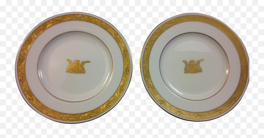 Minton South Africa Old Coat Of Arms Dessert Salad Plates - A Pair Png,Antique China Cabinet Icon