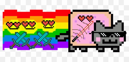 Gangster Cat - Mlg Nyan Png Clipart Full Size