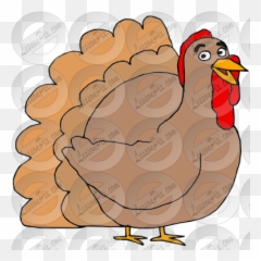 Happy Turkey Picture For Classroom Therapy Use - Great Cartoon Png,Turkey Clipart Png