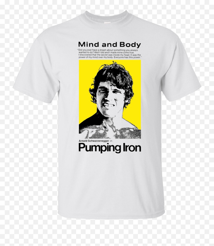 Us 698 2019 Fashion Hot Sale Arnold Schwarzenegger Pumping Iron Body Building Muscle Mr Universe Movie Tee Shirt - In Tshirts From Menu0027s Pumping Iron Poster Png,Arnold Schwarzenegger Transparent