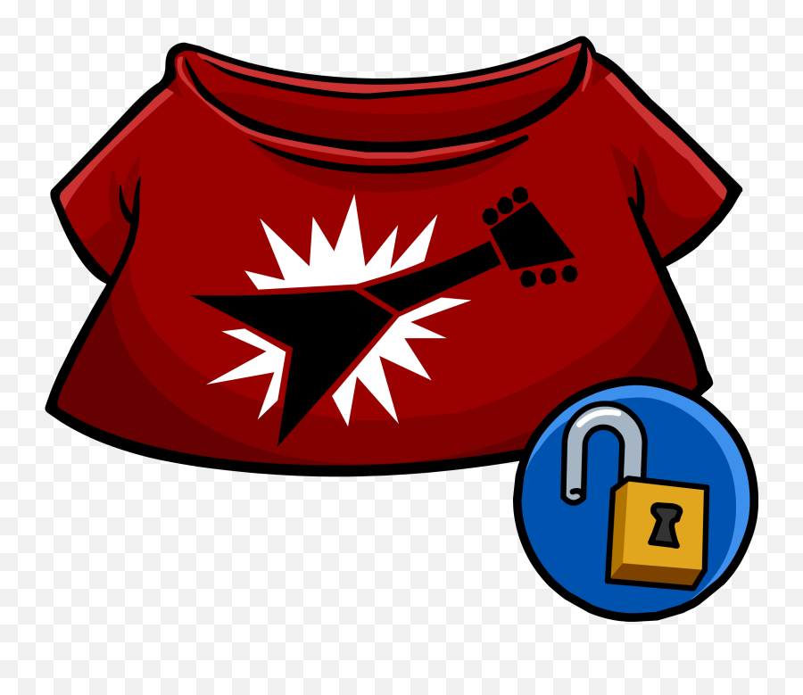 Red Rocker T - Shirt Club Penguin Wiki Fandom Club Penguin Penguin With Shirt Png,Red T Shirt Png