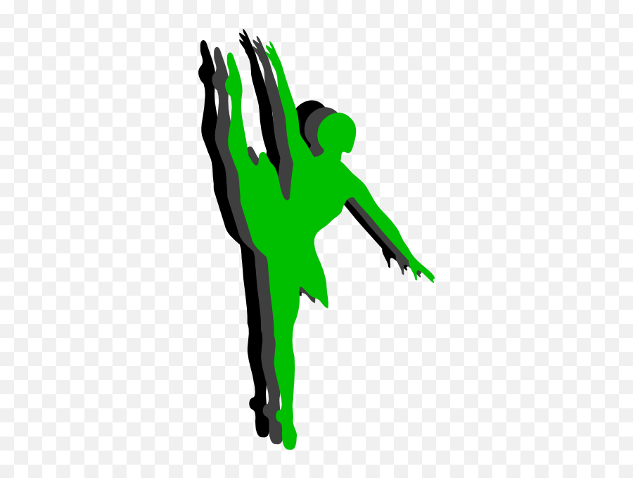 Triple Ballet Dancer Silhouette Clip Art - Green Ballet Silhouette Png,Ballerina Silhouette Png