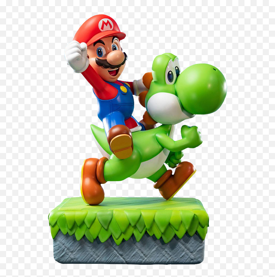 Super Mario World - Mario And Yoshi 19 Inch Statue Mario And Yoshi Png,Super Mario World Png