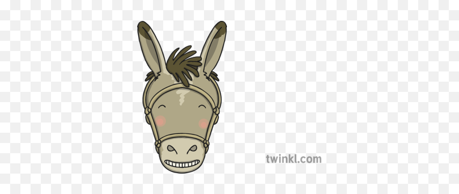Mask Donkey Illustration - Twinkl Cartoon Png,Donkey Png