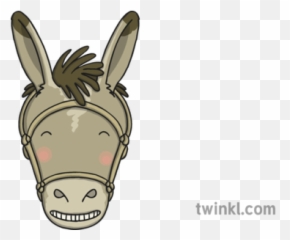 Mask Donkey Illustration - Twinkl Cartoon Png,Donkey Png