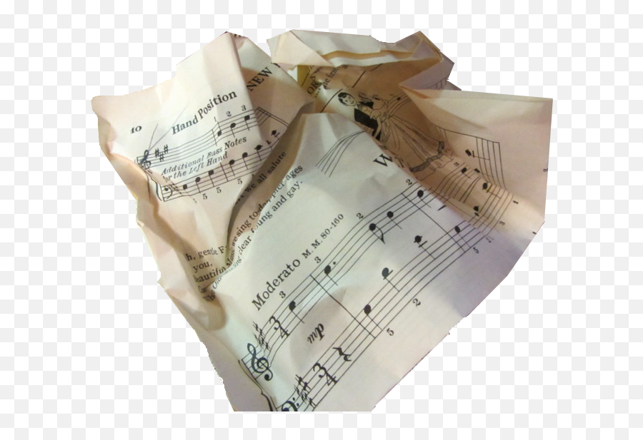 Free To Use Crumpled Up Sheet Music Paper - Tote Bag Png,Crumpled Paper Png