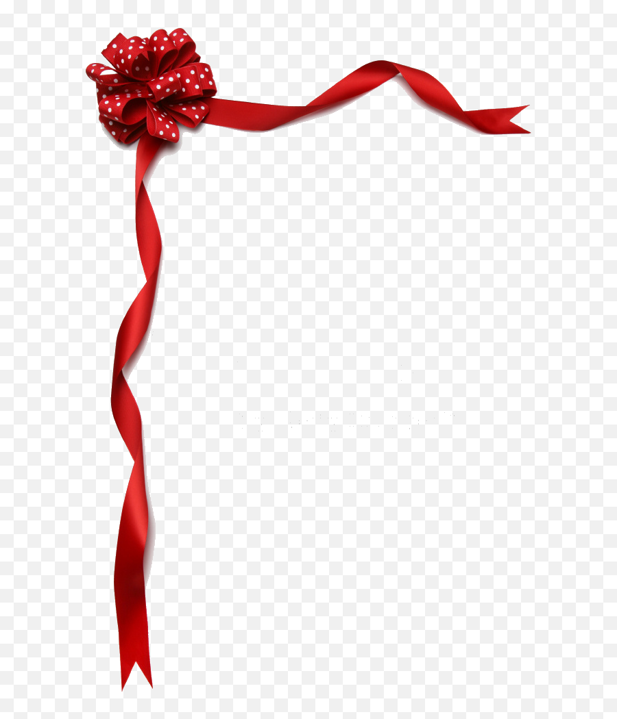 Christmas Bow X Ribbon Border Clip Art - Red Ribbon Border Free Png,Christmas Ribbon Png