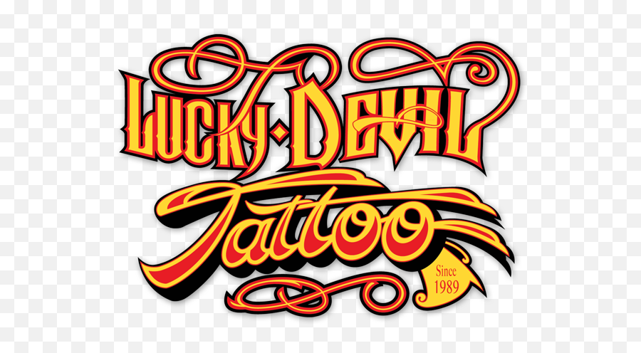 Download Tattoo Devil Artist Flash Lucky Traditional Ink - Lucky Devil Tattoo Shop Png,Ink Png
