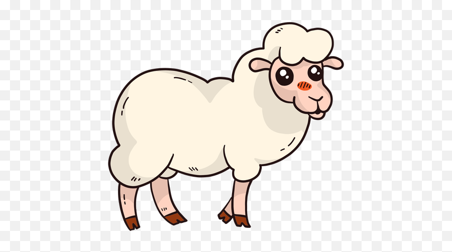 Cute Sheep Wool Lamb Hoof Flat - Eid Ul Adha Got Png,Lamb Png