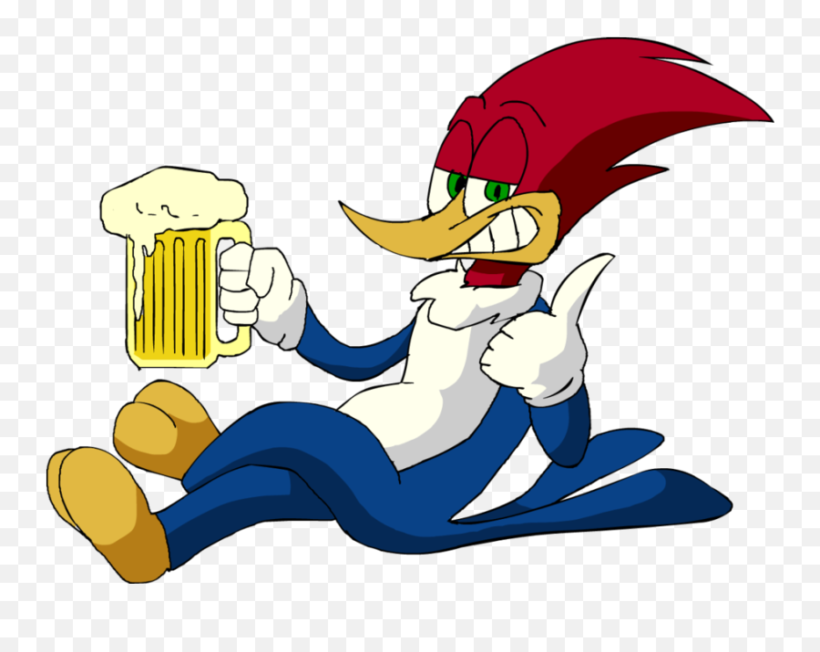 Kumpulan Gambar Woody Woodpecker - Woody Woodpecker With A Beer Png,Woody Woodpecker Png
