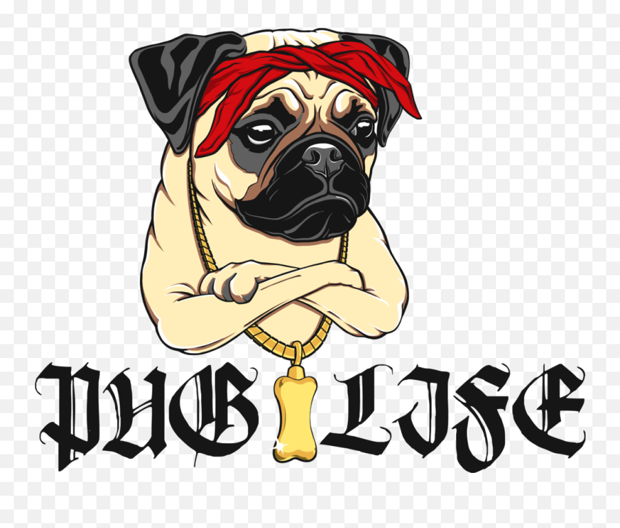 Pug Png - Thug Life Png Dog,Pug Png