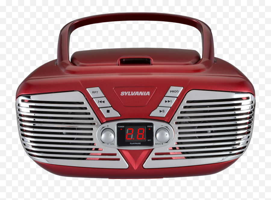 Sylvania Srcd211 Portable Cd Boombox With Amfm Radio Retro Style Black - Sylvania Portable Cd Player Png,Boombox Png