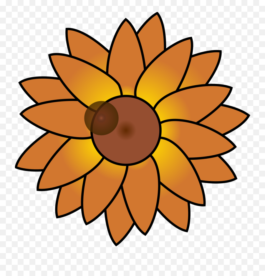 Sunflower Png Svg Clip Art For Web - Download Clip Art Png Easy Sunflower Drawing,Sunflower Emoji Png