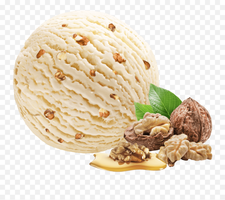 Maple Syrup Cream Ice With Walnuts - Balbiino Ice Cream With Nuts Png,Walnuts Png