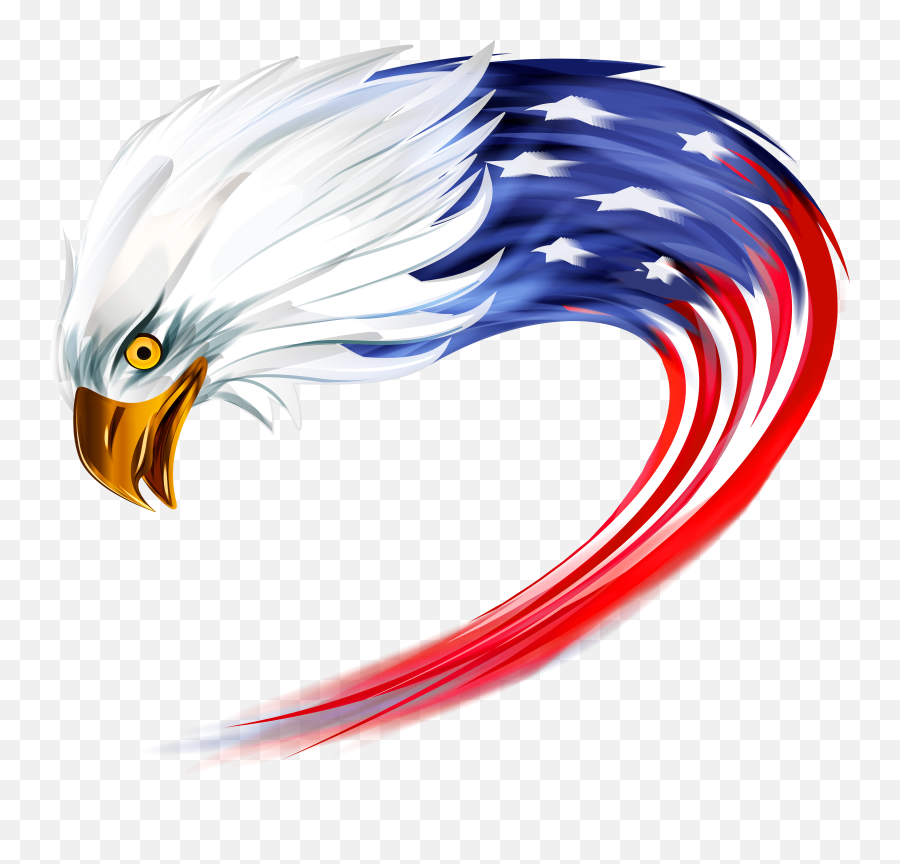 United States Clipart American Flag Eagle - Transparent Background Eagle Logo Png,American Flag Transparent Background