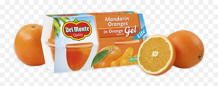 Mandarin Oranges In Orange Flavored Gel - Lite Fruit Cup Mandarin Oranges Fruit Cup Jell Png,Oranges Png