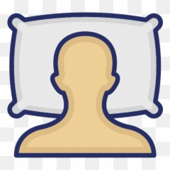 Head Bed Body Pillow Hospital Icon - On Pillow Clipart Png