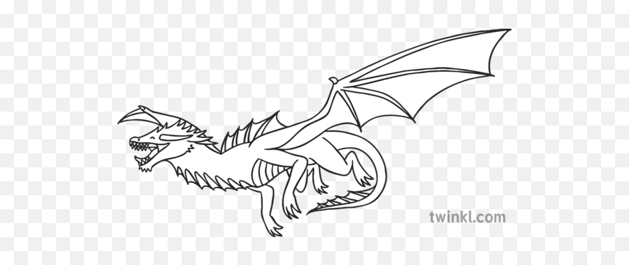 Flying Dragon Mythical Creatures Fantasy Fairytale Ks1 Black - Dragon Png,Flying Dragon Png