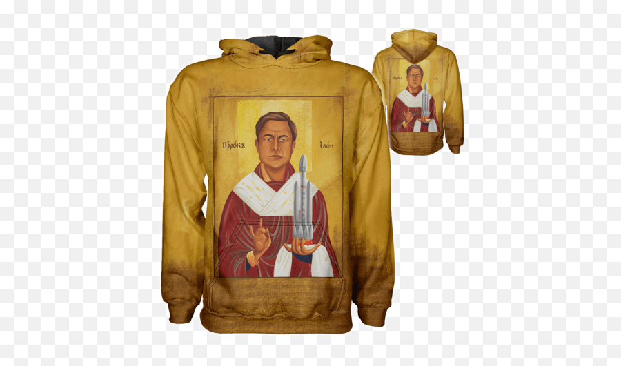 Saint Elon Musk - Hoodie Elon Musk As God Png,Elon Musk Png