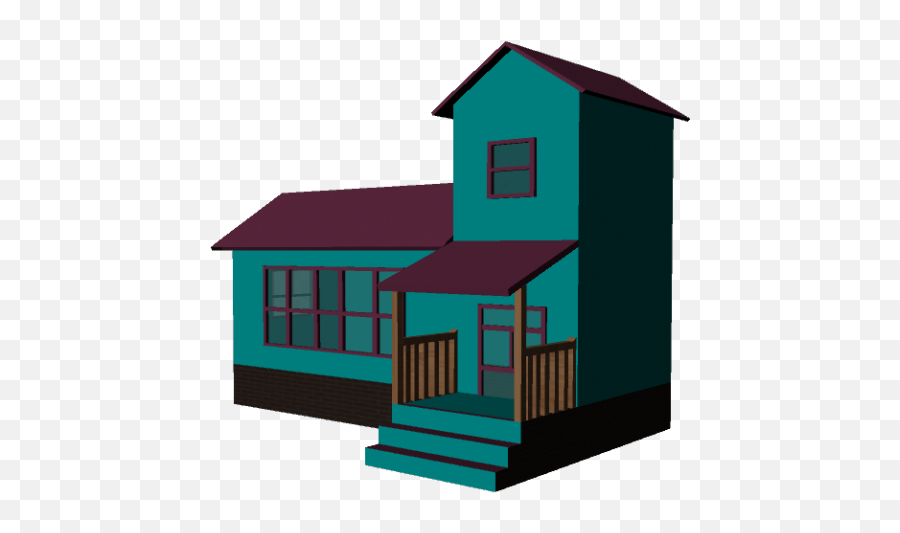 Cartoon House Free 3d Model - Fbx Free3d Modelos De Casas Dibujos Png,Cartoon House Png