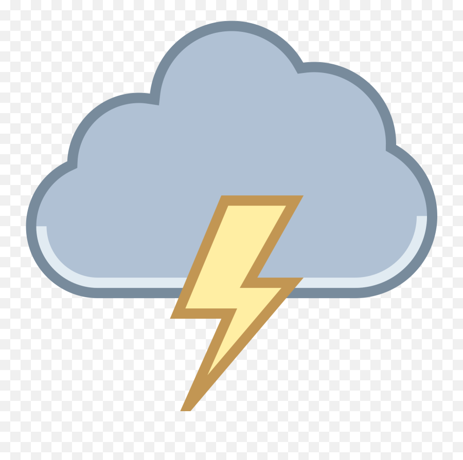 Storm Clipart Transparent - Transparent Background Lightning Cloud Clipart Png,Cloud Icon Transparent