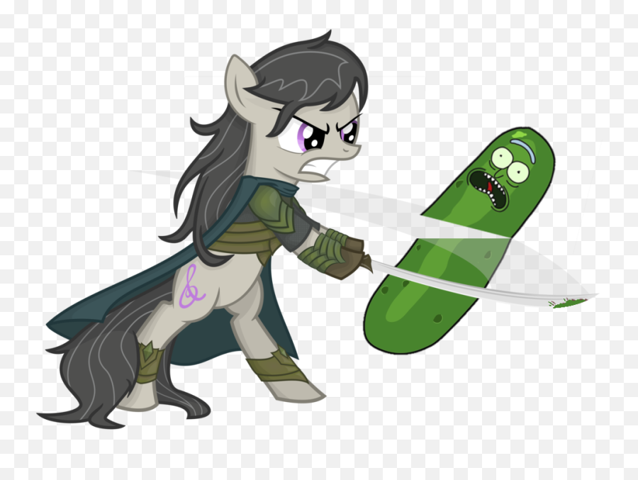 Arc Bipedal Earth Pony Elrond - Transparent Cool Pickle Rick Background Png,Pickle Rick Transparent