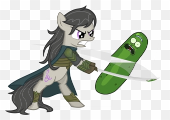 Arc Bipedal Earth Pony Elrond - Transparent Cool Pickle Rick Background png