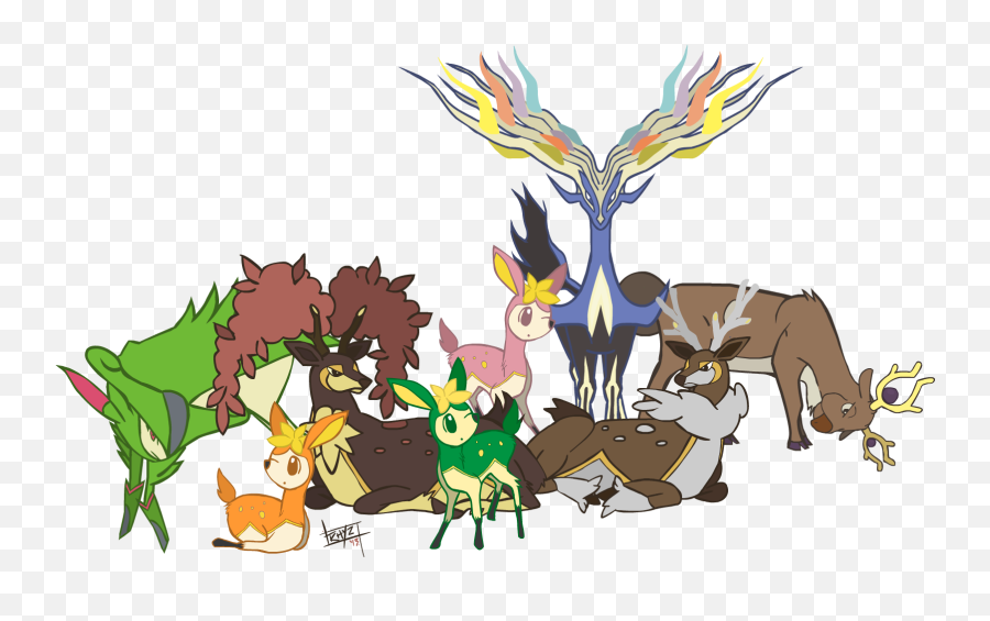 Xerneas Deerling Transparent Png Image - Deer Like Pokemon,Xerneas Png