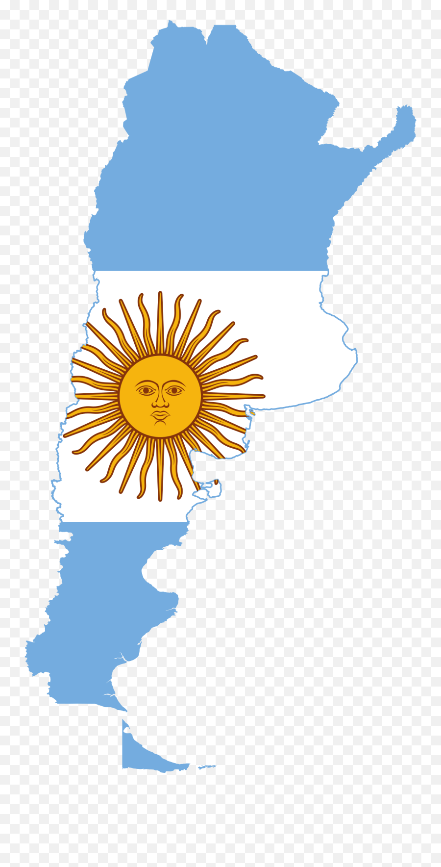 Flag Map Of Argentina - Argentina Flag Png,Argentina Flag Png