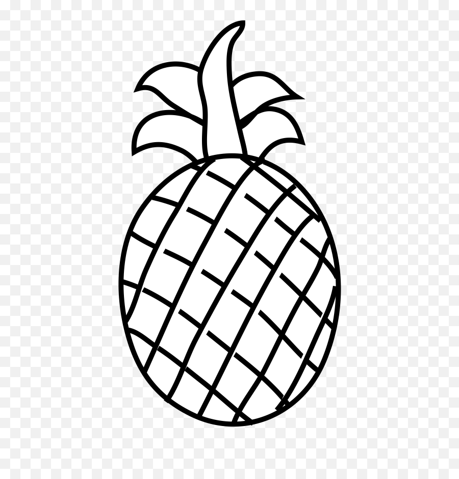 Download Hd Pineapple Fruit Food - Fruits Clipart Black And Black And White Fruit Clip Art Png,Fruit Clipart Png