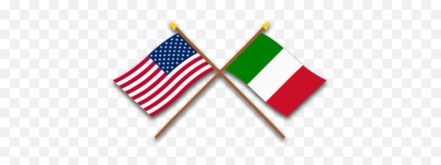 Italiano - Us And Italian Flags Png,American Flag Png Transparent