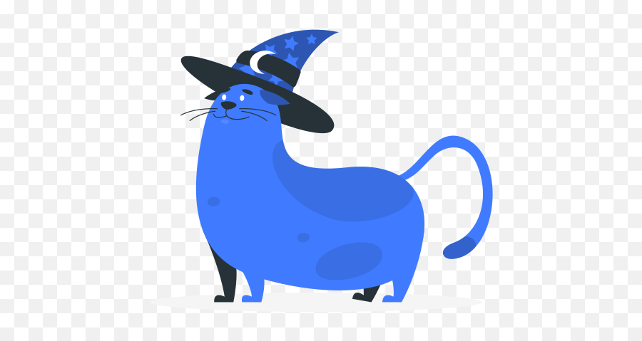 Cat With A Witch Hat Customizable Disproportionate - Costume Hat Png,Cute Witch Icon